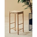 Interiors by Premier Bar Stool Bandar Beech Wood & Hemp Rope Natural image 3
