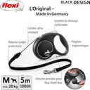 Flexi Cordon rétractable Design noir M - 5 m image 1