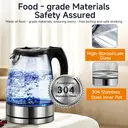 Cuisync 1.7L High Borosilicate Glass Electric Kettle, 2200W High Power Fast Boiling, 304 Stainless Steel Base, 360° Rotating Base, Household Electric Kettle (FY-788) image 4