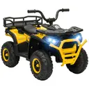 AIYAPLAY 12V Kids Electric Ride on ATV, Battery Powered Quad Bike with 4 Suspension Wheels, Forward Reverse Function Yellow image 0