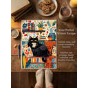 JU7CER 5D Full Round Drill Diamond Painting Kit - Black Cat | Adult Fun Animal Crystal Art | Home Wall Decor & Gift 12×16 Inches (30×40cm) image 3