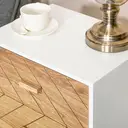 HOMCOM 2 Drawers Bedside Table with Pine Legs, Bedroom Wooden Storage Cabinet, Natural image 7