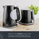Tower Sonar Textured Kettle, 1.7L, Large Viewing Window, Rapid Boil, 3000W, Black - T10083BLK image 6