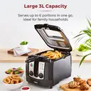Tower Deep Fat Fryer with Adjustable Thermostat - 3L, 2300W, Black, T17002 image 3