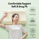 ochama Latex Pillow (Dream Wave) - Thailand Origin, Neck and Shoulder Pain Relief, Ergonomic Design, Slow Rebound Durable - Bedroom, Sleep Comfort - 60*40*10/12 cm, 93% Latex image 1