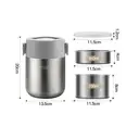 Maxcook MCTG0856 Boîte repas verticale isotherme étanche en acier inoxydable 316 avec large ouverture - 1,5 L image 4