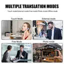 VoxorAI V90 black earphones, sports earphones, Bluetooth AI translation earphones support real-time translation of 150 languages, and are suitable for study, travel, and business. image 3