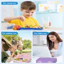 Boîte à déjeuner bento 5 compartiments Meoky avec double fermoir - Bleu image 5