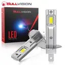 Bullvision 2pcs Pack, H1 Car LED Light, Plug-N-Play, 1:1 Mini Design, 6000K White 15000LM Brighter LED Bulbs for Cars,Headlight Bulb Design Wireless image 1