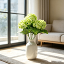 Yuejia 1Pc 13in/33cmArtificial 7-Head Hydrangea Silk Flower Silk Flower Living Room Bedroom Wedding Flower Arrangement Artificial Flower Decoration(green) image 1