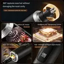 Sparoma 3-in-1 Ear and Nose Hair Trimmer – LED Display | 8500 RPM High-Speed Motor | IPX7 Waterproof | Type-C Rechargeable, Includes Extra Sideburn Trimmer and Eyebrow Trimmer Tips, TC-021 (Black) image 2