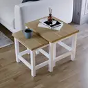 Vida Designs Side Tables Nested Arlington White/Oak Effect 2pcs image 2