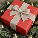 JU7CER 2-piece set: 4m long x 4cm wide iron-edged imitation jute ribbon for handmade DIY Christmas bows Decorative ribbon for gift box backgrounds image 1