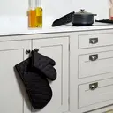 Dexam Single Oven Glove Love Colour 100% Cotton Black image 5