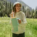 Bottle Bottle 40 oz Stainless Steel Vacuum Tumbler with Handle and Straw, Travel Mug for Car, Office, Gifts, Coffee (Forest Colour/Finish Options/Pattern Variant Name image 1