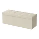 Ochama x SONGMICS Storage Ottoman Bench, 38 x 110 x 38 cm, End of Bed Bench, Storage Chest, for Living Room, Bedroom, Entryway, White image 1