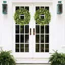 20Inch Boxwood Wreaths, Spring Summer Wreath for Front Door Perfect for Winter All Season Year Round Decor, Faux Boxwood Wreaths Ideal for Front Door Indoor Outdoor Windows Farmhouse image 1