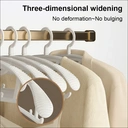 SNSP 10pcs Plastic Clothes Hanger Wide Shoulder, No Marks, Thickened, Non slip, Non bulging 2 Colors Super Deals image 4