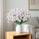 4Pcs 13in/33cm
Artificial Flowers for Outdoor,No Fade Fake Plastic Flowers Faux Plants for Decoration Hanging Planters Indoor Outside Garden Porch Window Box Home Wedding Farmhouse(white) image 1