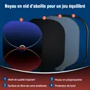 NIUPIPO Set de 2 Paddles Pickleball – Matériau en Fibre de Carbone, Noyau en Nid d'Abeille Polypropylène, Certifié USAPA, Léger et Durable, Convient aux Débutants et aux Joueurs Professionnels, MX-75 image 1