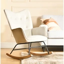 Fauteuil à Bascule en Velours Beige Urban image 6