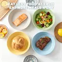 Simple Design Small Dinner Bowl & Plate 4-Piece Set, Plastic, Compact & Portable image 3