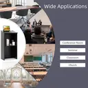 COSTWAY Podium Hostess Stand for Speakers with Storage Shelf-Black image 5