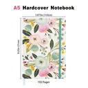 Jubiluu A5 Hardcover Notebook with Lined Pages - 96 Sheets (100g offset paper), Bookmark & Elastic Band -Classic Cream Ruled Journal for Writing, School, Office, and Gifts-Vintage Rose Garden image 2