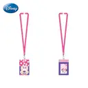 1pc Disney Minnie Mouse Lanyard Card Holder Officially Licensed Cute Polka Dot Hello Themed Movies Anime Peripheral Character ID Case Accessory Gift image 4