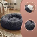 SONGMICS Lit donut et coussin lavable pour animaux gris foncé - 80 cm  image 5