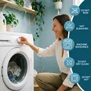 LeBonsoir Waterproof Mattress Protector， Breathable Mattress Topper， Non Slip with 4 Corner Elastics， Stain Protection， Washable， Water Proof，Crinkle-Free Mattress Topper， Breathable 80% Cotton， 20% Polyester and TPU Film Incontinence Underlay，White， 140 x 200cm image 6