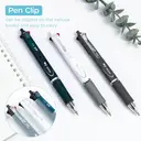 M&G Multicolor Ballpoint Pens, 3 Pack 4-in-1 Retractable Pens, Fine Point 0.7 mm, Large Capacity Refill, Anti-Slip Grip, Smooth Writing Ballpoint Pens for School and Office image 3
