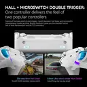 BIGBIG WON Rainbow 3 draadloze controller 2000 Hz pollingsnelheid capacitieve joystick 16 mechanische knoppen 14 aanpasbare RGB-lampen 6-assige gyrosensor schakelbare Hall-/microschakelaar-trigger 3,5 mm audioaansluiting gamepad voor pc/Switch2/iOS/Android image 6