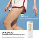 Ulike Air 2 Appareil d'épilation IPL, Refroidissement par glace, Indolore, Pour corps et visage, Blanc, Cadeau Saint-Valentin image 3