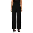 Women's High Waisted Leopard Print Palazzo Pants Belted Wide Leg Long Trousers with Pockets (black, L) image 1