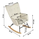 Fauteuil à Bascule en Velours Beige Urban image 7