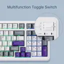 Machenike KG98 - Clavier mécanique 96 % triple mode, disposition QWERTY US, switch Bleu image 5