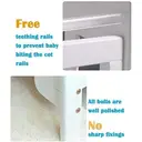 mcc direct Wooden Cot Bed & Toddler Bed, Premier Aloe Vera Water Repellent Mattress, Cream White - Orlando image 3