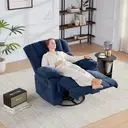 HONEYOU Fauteuil inclinable matelassé à bascule - Bleu image 7