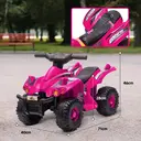 AIYAPLAY 6V Electric Quad Bike for Kids, Kids Electric Car Ride on ATV with Music, Forward Function, for Ages 2-6 Years Pink image 5