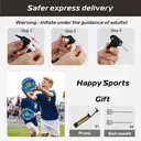 LONGSAIL Ballon de football en caoutchouc haute qualité Taille 4 Bleu/Vert image 7