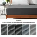 LeBonsoir Drap-housse 90 x 200 cm, hauteur de poche 30 cm, 100 % coton, bords élastiques anti-effilochage - Gris foncé image 5