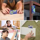 WORKPRO Mini niveau à bulle magnétique en alliage d'aluminium avec trou de suspension et aimant puissant 115 mm, 2 niveaux 90°/180° image 7