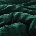 Meeallhome  Comforter Set Seersucker Textured Bedding set 135*200cm/50*75cm*1  dark green image 6