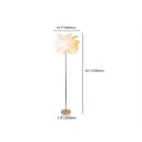 Homary Loftus Art Deco Tree Floor Lamp with White Feather Shade Rose Gold Finish image 1