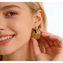 Boucles d'oreilles puces rondes en forme de C, style européen et américain, VoxorAI, toutes saisons image 0