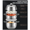 Maxcook 304SS 3-laags Stoompan 30cm (Silicone Handvat) MCZ743 image 5