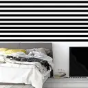 10pcs PVC mirror stickers, vertical stripes, gold-colored, self-adhesive, multi-piece pack, minimalist decorative splicing mirror for living room and bathroom.black,5*35cm image 2