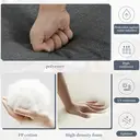 Garden furniture set, corner set, sofa + coffee table + footstool, galvanized steel tube, glass table top, suitable for gardens, swimming pools and other outdoor areas, grey  image 5