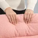 HOMCOM Home Office Chair, Upholstered Sherpa Fleece Desk Chair with Height Adjustable, Tilt Function and 360° Swivel Wheels for Home Office and Study Room, Pink image 8